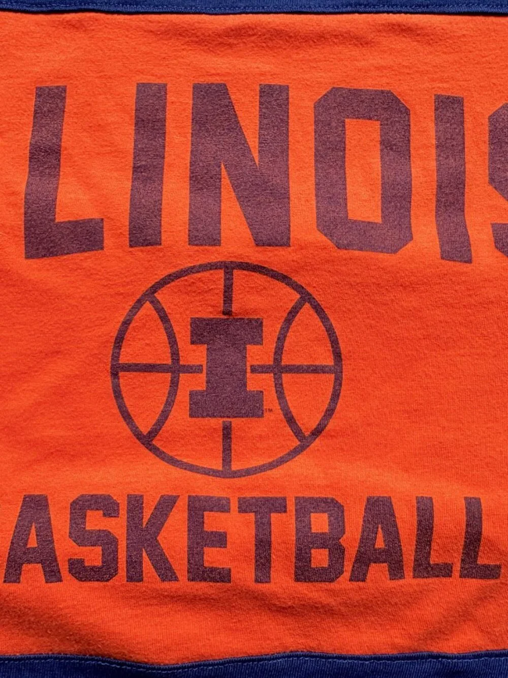 University of Illinois Fighting Illini reworked t-shirt throw pillow cover only
